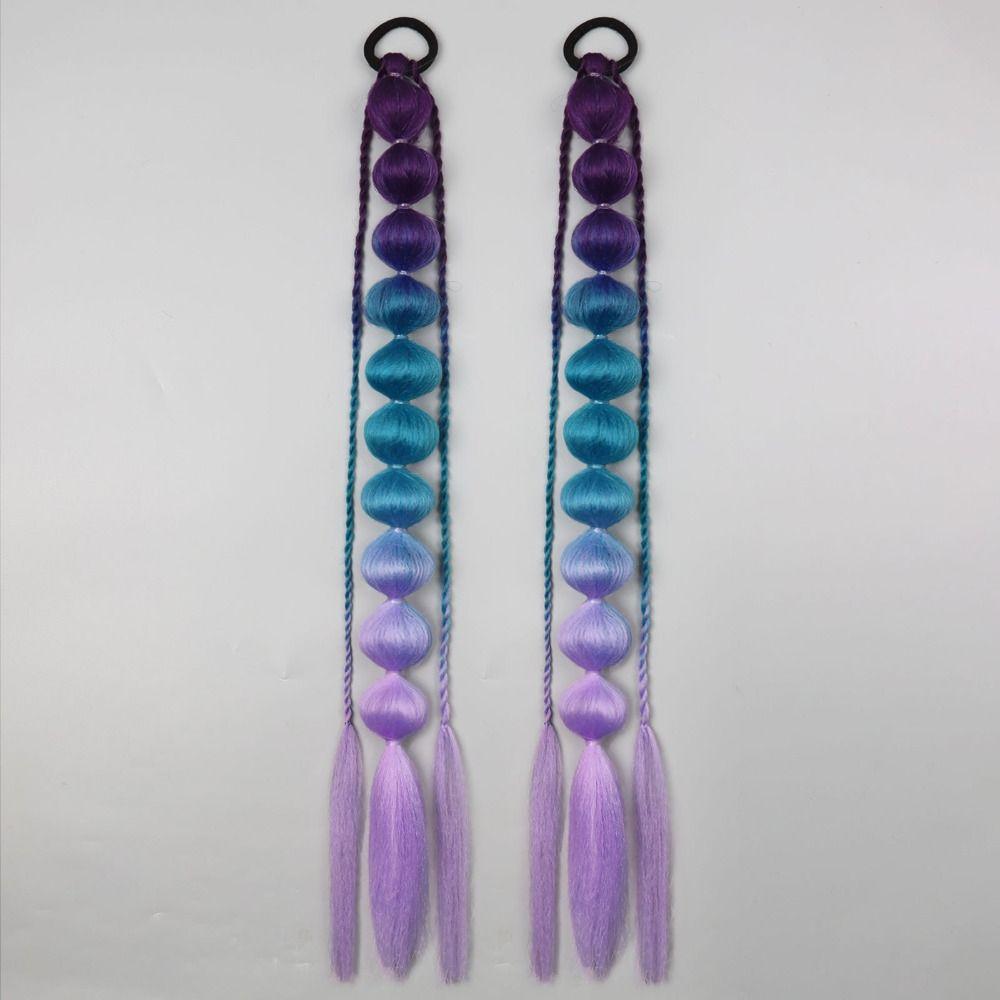 Lantern Braid Bubble Jumbo Braid Colorful Braided Ponytails Long Twist Braid Bulk for Women