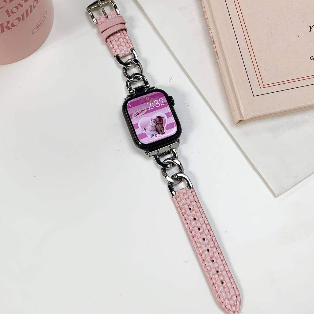 Curea din piele inoxidabilă la modă pentru Apple Watch Series 8 7 6 41 45 mm Curea stil brățară pentru IWatch Ultra 65 4 3 2 Se Band 40 44 mm Accesorii pentru bandă