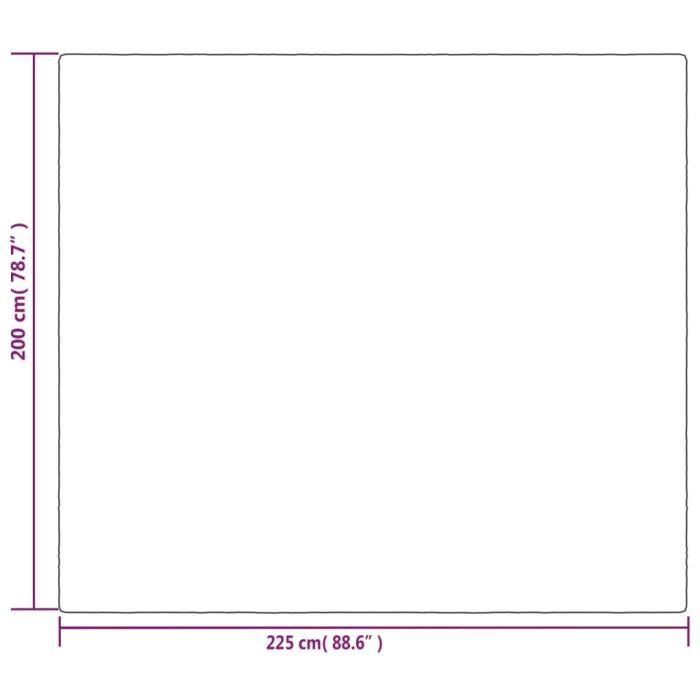VidaXL Couverture lestée avec housse Gris 200x225 cm 9 kg Tissu 350834