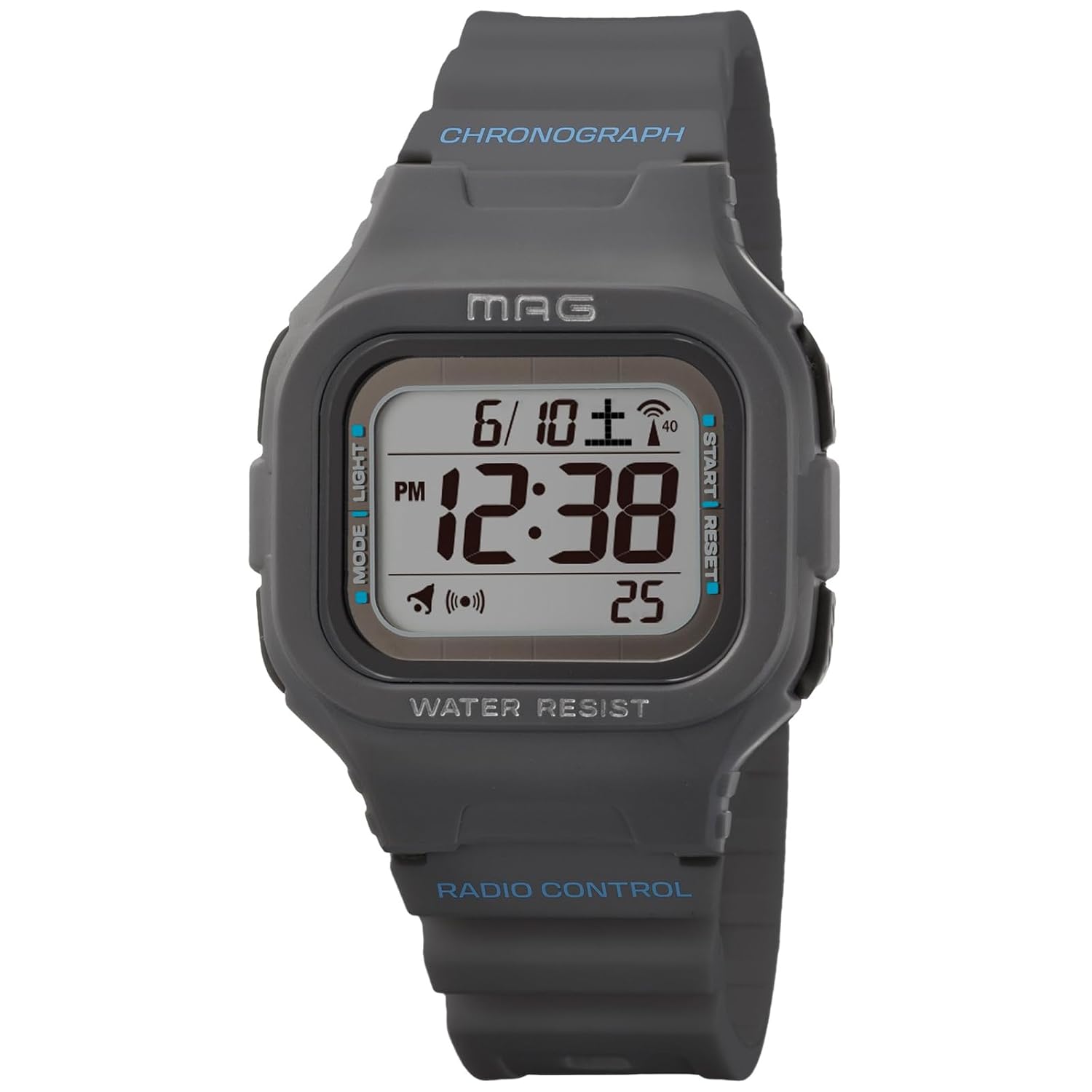 MAG digital watch radio solar dual power waterproof urethane belt slightly smaller suitable children MW-550A GY gray