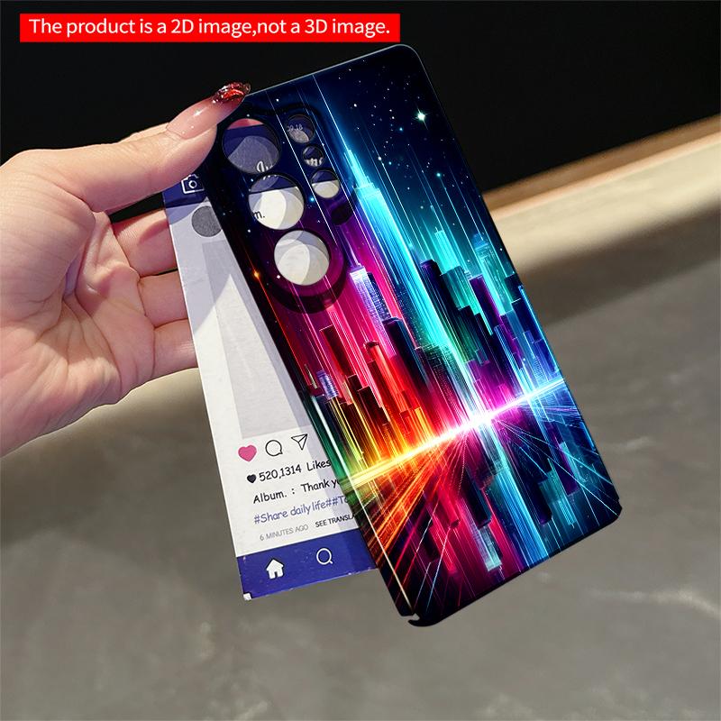 2DFlat Samsung phone case Neon City Skyline Glow Applicable to Galaxy S23 S24 S25ULTRA S26 A12 A14 A15 A16 A54 A55