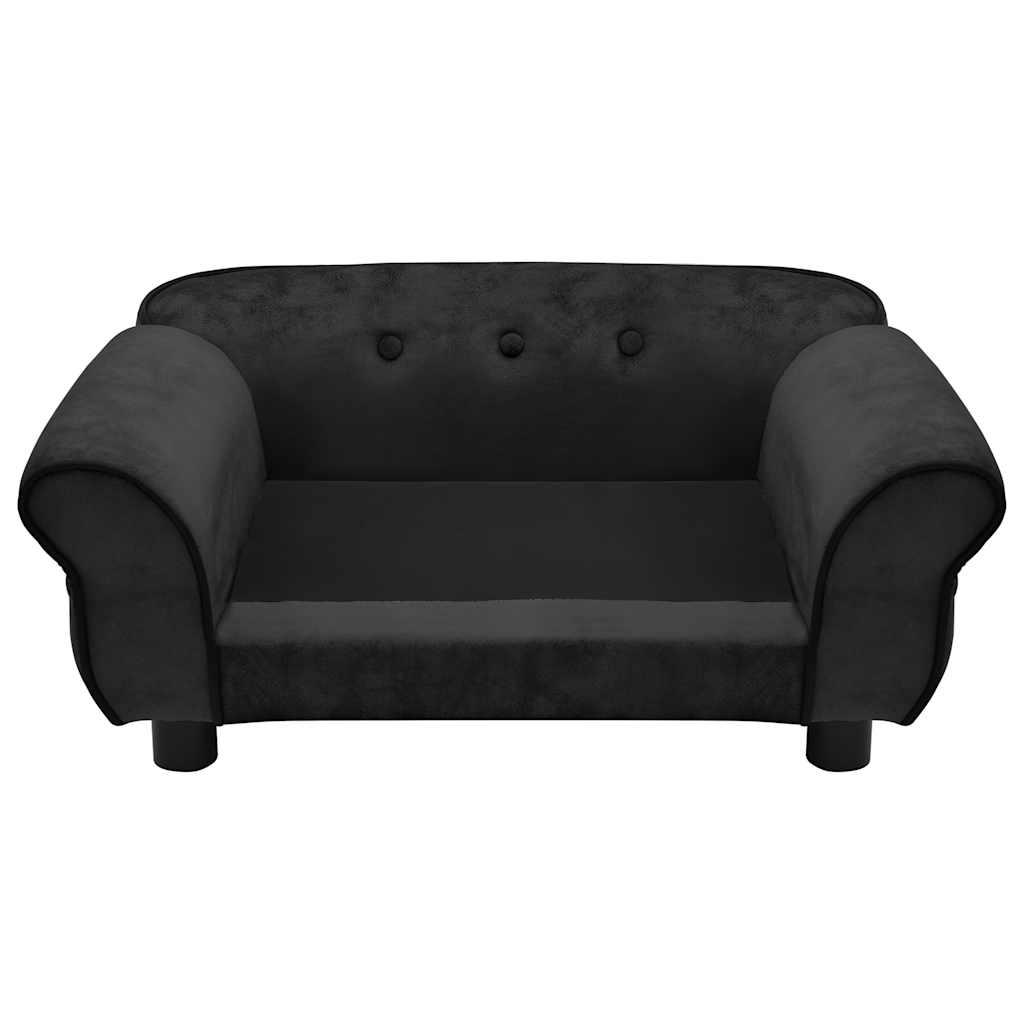 Pet Sofa for Dogs Black 72 x 45 x 30 cm Plush