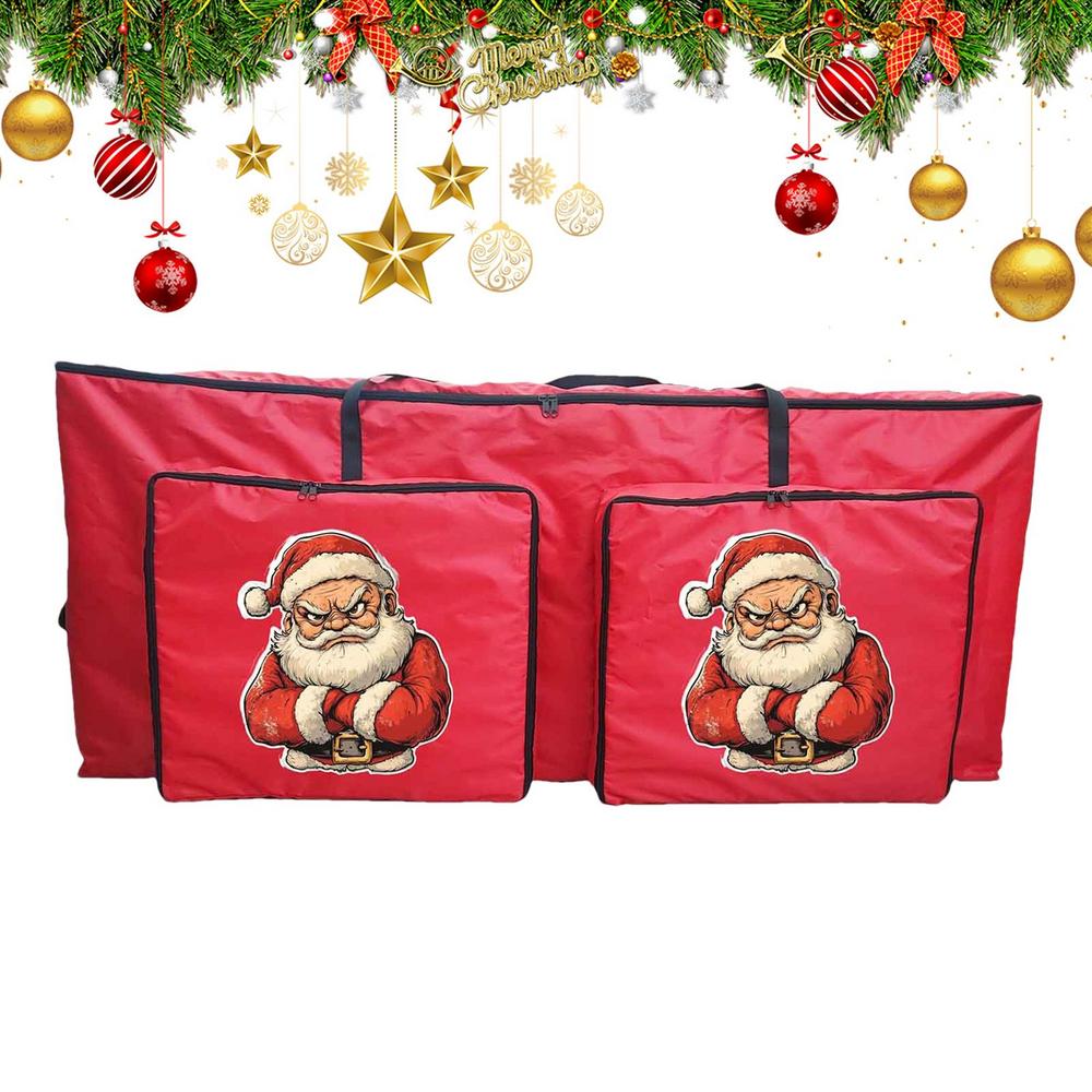 

Christmas Tree Storage Bag Wreath Pouch With 2 Front Pockets Holiday Supplies Wreath Storage Organizer For Laundry Garage Living XL красный
