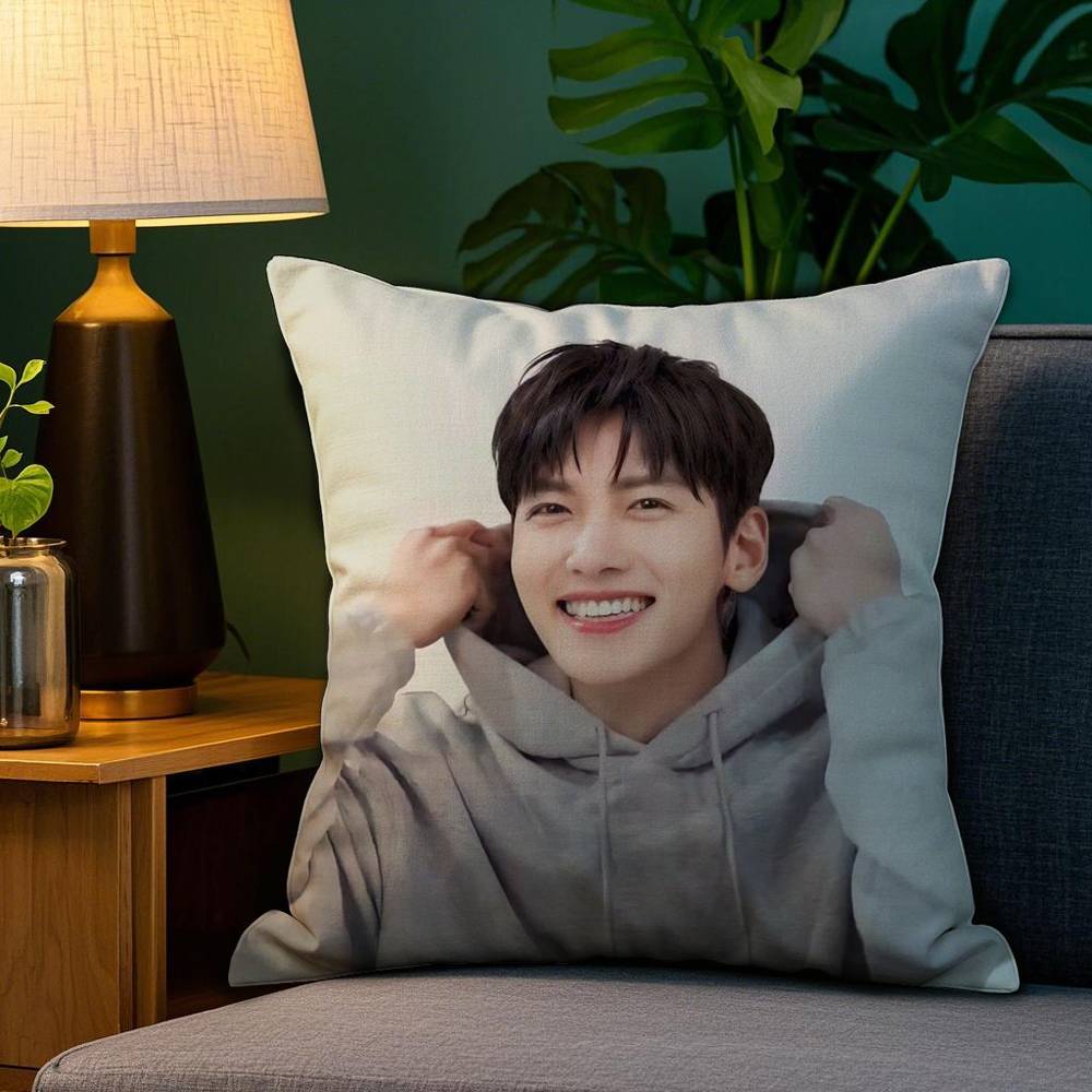 

J-Ji C-Chang Wook Pillow Case Sofa Living Room Bedroom Double-sided Printing Square Cushion Nap Time Cushion Cover 18x18Inch