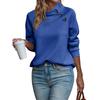 Women's Color High Neck Pullover Sweatshirt for Fall Winter
