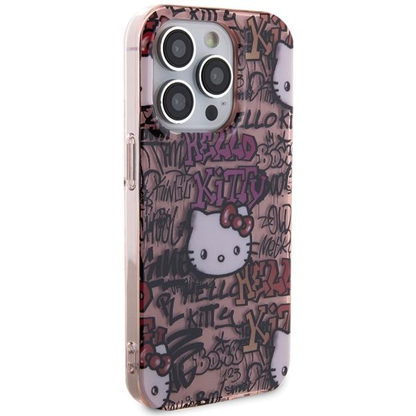Etui Do iPhone 15 Pro Hello Kitty Graffiti Różowe
