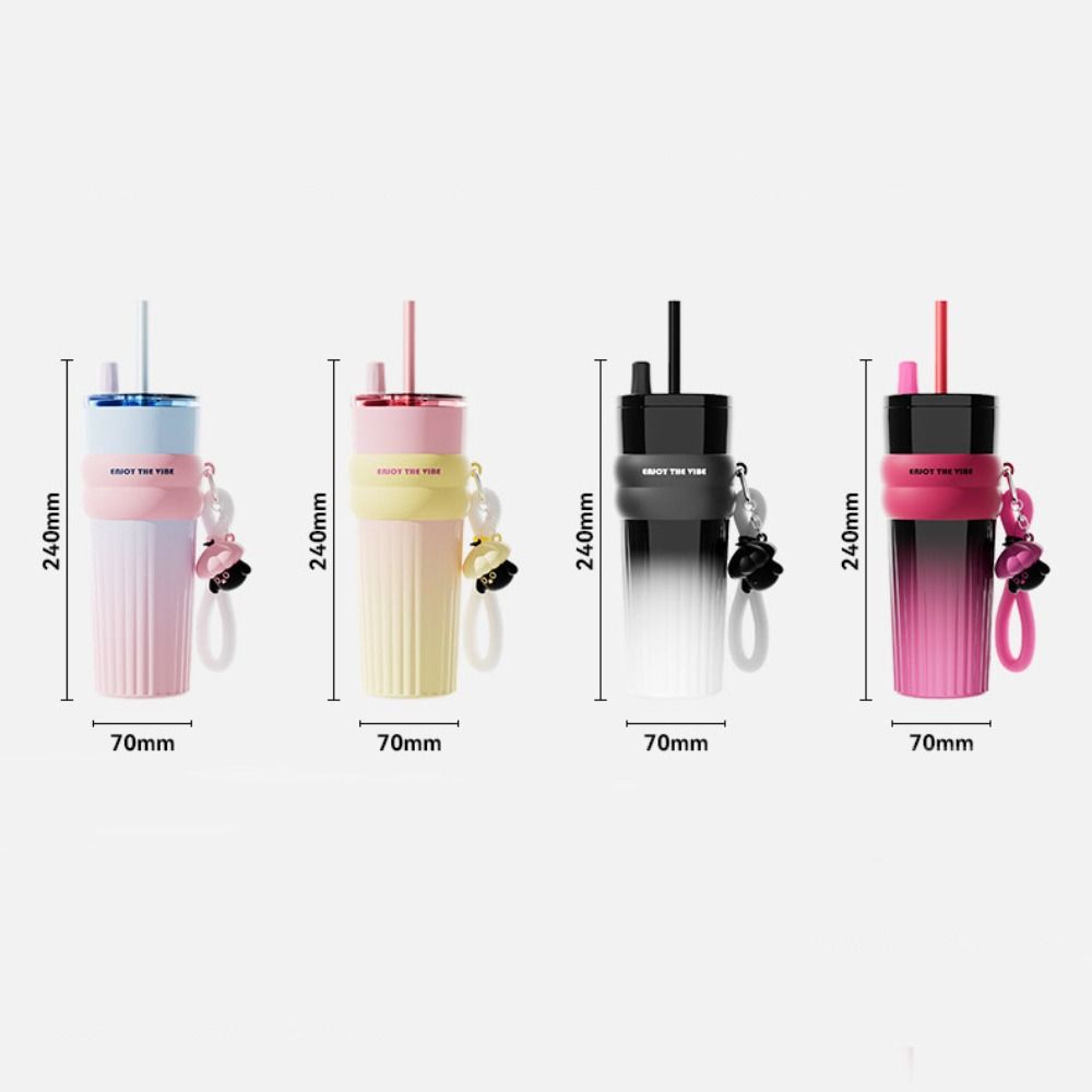 700ML Vacuum Cup With Lifting Rope Direct Drinking Cup Thermal Water Bottle Office Workers