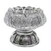 Elegant Glass Lamp Stand With Traditional Eight Favorable Pattern For Worship And Home Display