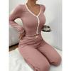 Women's Pajamas Homewear Set Under Sexy Lingerie Pajamas Long-Sleeved Trousers Slim Sexy Lace Double-Length Pajamas Homewear