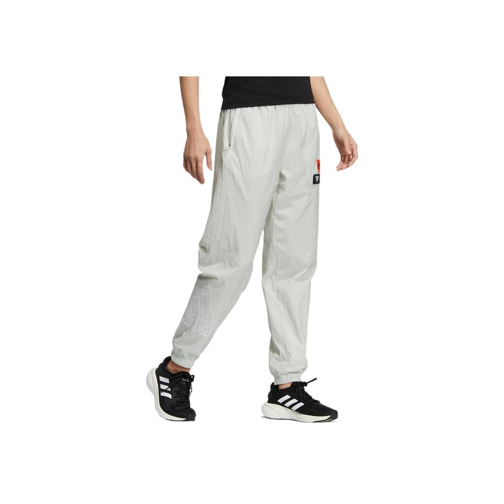 Adidas Casual Joggers With Cuffed Ankles and Logo Women Bottoms Light-Grey HM5293