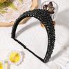 Luxury Headwear Rhinestone Crown European Style Wide Edge Rhinestone Hair Hoop Vintage Hairband Wedding