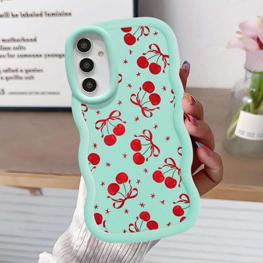 Case for Samsung Galaxy A14 A52 A13 A11 A15 A12 A21s A16 Soft Phone Cover A05 A23 A53 A03 A33 A22 A06 A04 Red Lovely Cherry