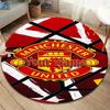 Manchester United F Custom Name Round Area Rug,Carpet Rug for Living Room Bedroom Sofa Playroom Decor,Non-slip Floor Mat