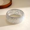 Y2K Boho Vintage Resin Bangle Women Wide Round Bracelet Dopamine Color Statement Wrist Jewelry For Daily Party Wear Accessories