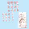 Unghie Finte Press-On per Donna 24 Pezzi Kit di Estensione Unghie Unghie Adesive con Adesivi per Unghie