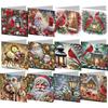 6/10/12 PCS DIY Diamond Painting Greeting Card Set Xmas Designs Diamond Art Greeting Cards Thank You Cards and Holiday Blessings