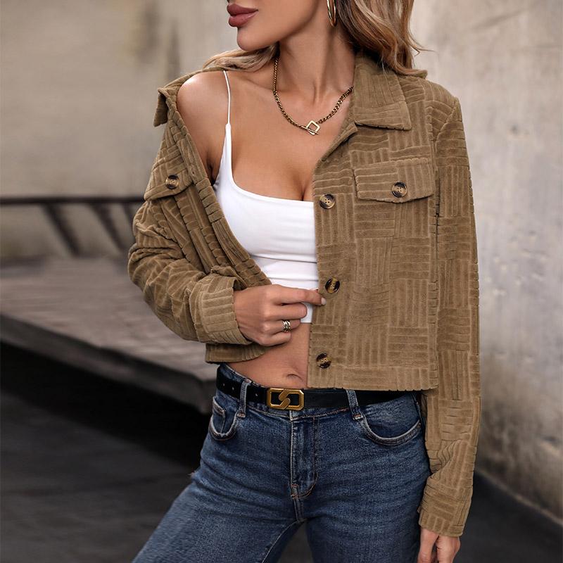 

MIEGOFCE Осенняя женская вельветовая однотонная женская куртка в европейском и американском стиле A8893 XL хаки