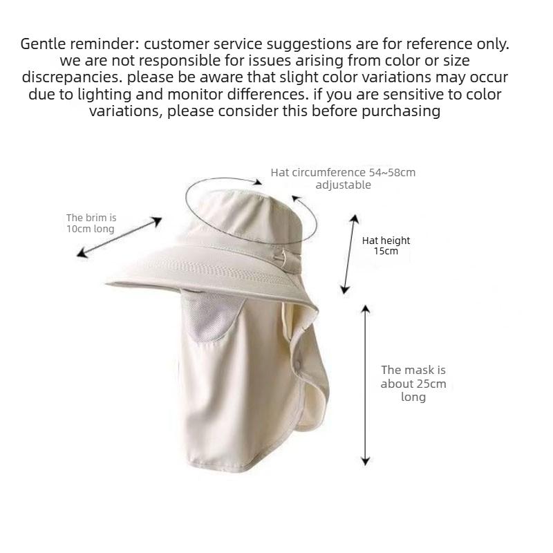 Full Protection Sun Hat with Face Cover and Neck Breathable for Women Summer Outdoor Fishing Hiking Climbing UV Protection Cap