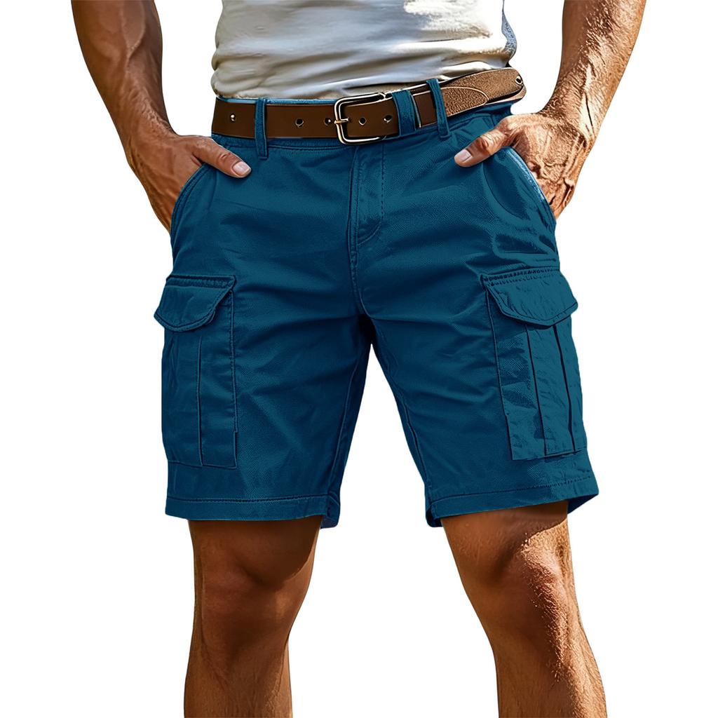 Men's Casual Lightweight Cargo Shorts Five Pocket Relaxed Fit Summer Work Shorts Without Belt for Outdoor Activities