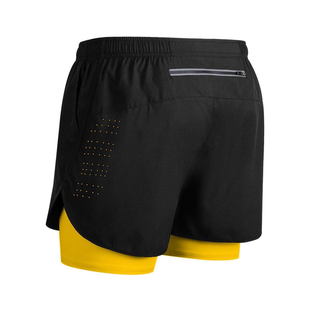 Men's Quick-Dry 2-in-1 Running Sports Shorts with Anti-Exposure Liner