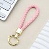 High Quality PU Braided Rope Car Keychain Simple Water Cup Pendant School Bag Keychain Motorcycle Key Ring Ring