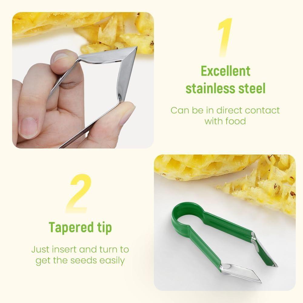Stainless Steel Strawberry Corer Tool Kitchen Tool Pineapple Cutter New Fruit Corer