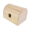 Scatola di Legno Grezzo Portagioie Decorativo Porta Ricordi Cassa del Tesoro di Legno Non Dipinto per