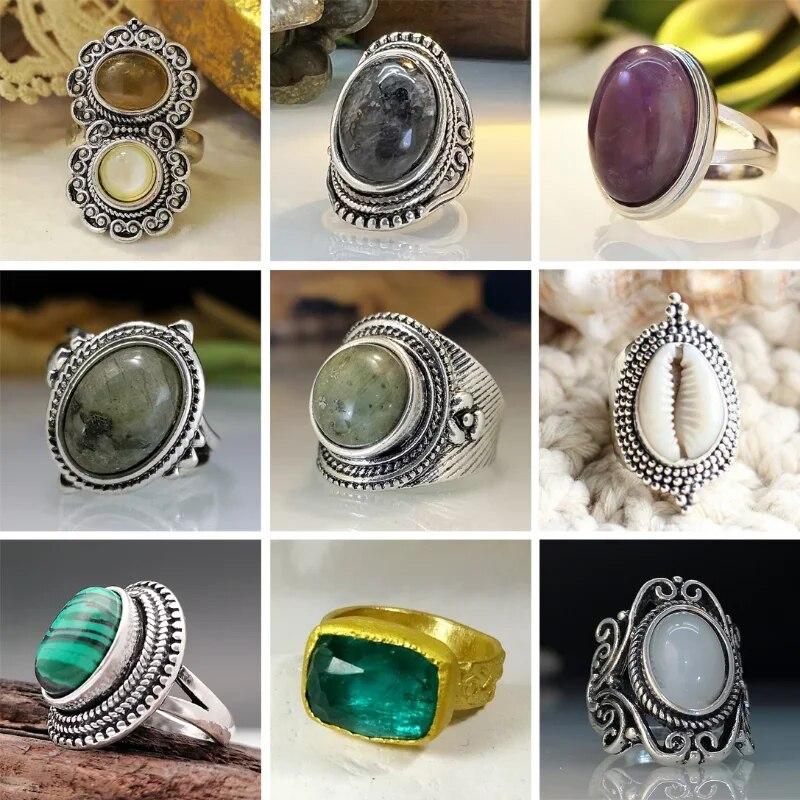 

Винтажное викторианское женское кольцо из искусственной бирюзы, креативное резное кольцо на палец, блестящий кристалл, ювелирные изделия из натурального камня, аксессуары