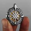 Original Stainless Steel Fashion Personality Viking Rune Amulet Hollow Men's Pendant Girlfriend Sweater Chain Jewelry