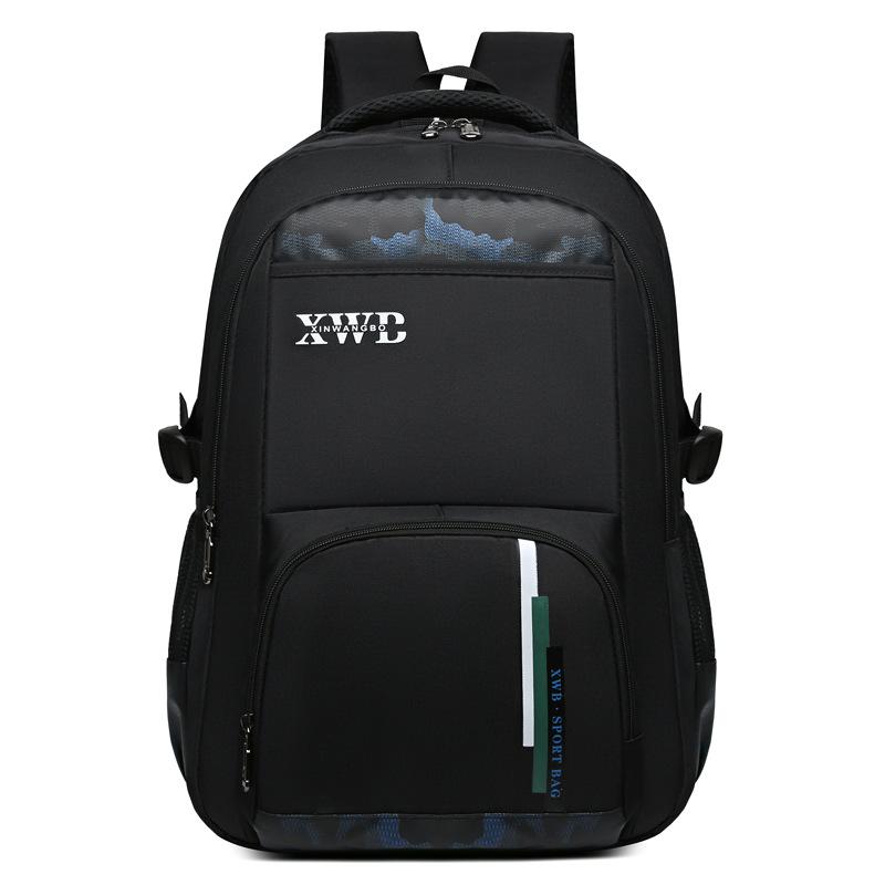 

Новый рюкзак большой вместимости, повседневный и модный школьный рюкзак для учеников начальной и средней школы, простой, с защитой позвоночника и снижением нагрузки синий