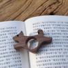 Pet Design Wooden Thumb Bookmark Cat Shape Pages Guide Marker Book Page Holder  Reading