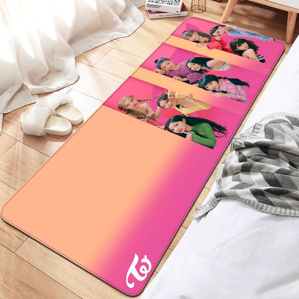 Kpop T-Twice Floor Mat Anti-slip Absorb Water Long Strip Cushion Bedroon Mat Alfombra