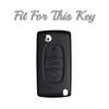 För Citroen C2 C3 C4 C5 C6 Xsara Berlingo TPU Vikbar Fjärrkontroll Bilnyckelfodral Skyddsfodral För Peugeot 207 307 308 407 607 807 Skydd Fob