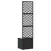 Garden Trellis Planter Black 35 X 30 X 135 Cm Metal