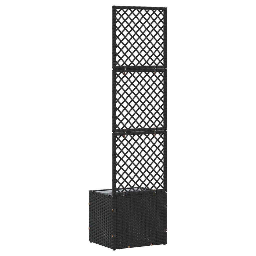 Garden Trellis Planter Black 35 X 30 X 135 Cm Metal