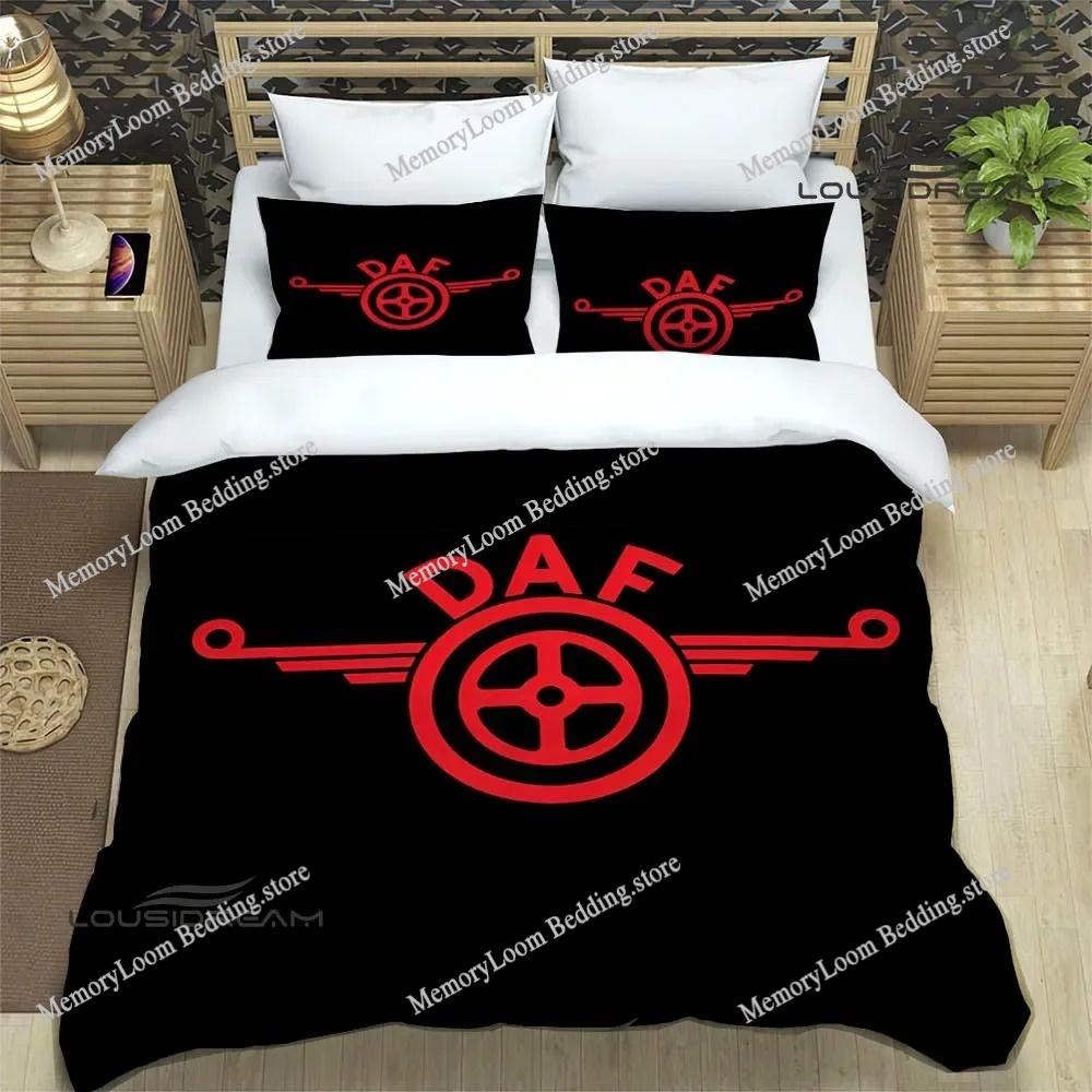 Set Biancheria da Letto Stampata Retrò Camion DAF 3D Set di Biancheria da Letto Raffinato Copripiumino Set Copripiumino Set Biancheria da Letto Lusso Regalo di Compleanno