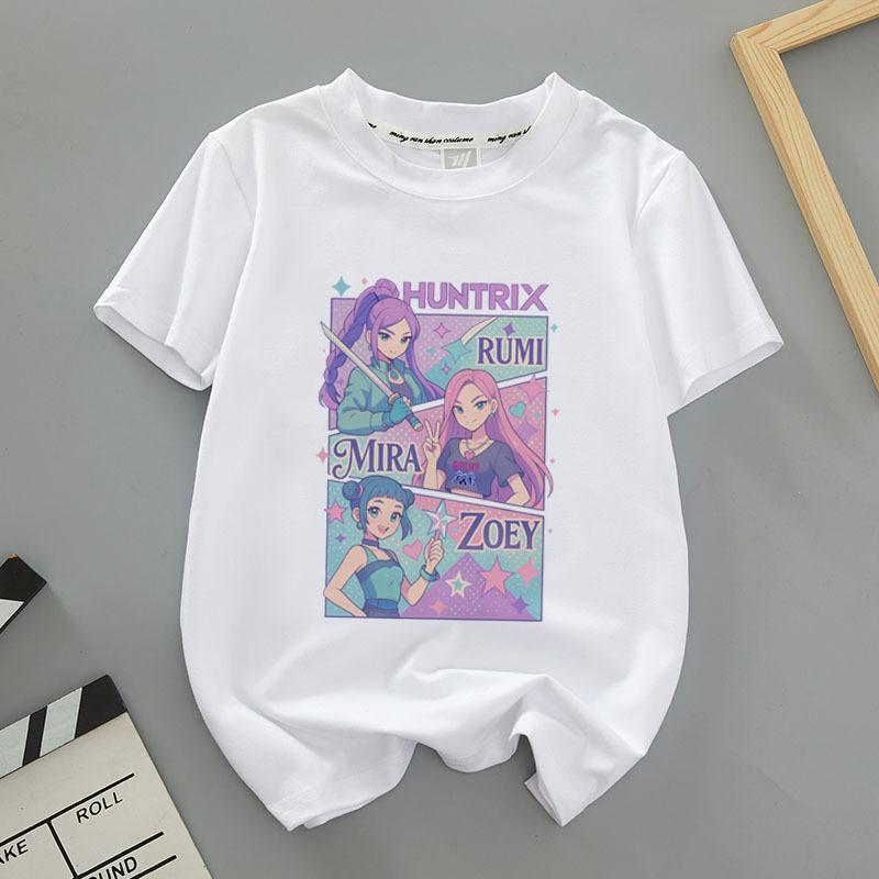 Cartoon Anime Printed Summer Comfortable Loose Soft Breathable Women's T-shirt- Soft Medium Stretch Polyester Fabric Summer Relaxed Fit Clothing