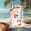 Custom Name Ultra-Soft Beach Towel with Baseball Theme,Ideal for Pool - Camping, Diving - Perfect Travel Essential, Vibrant Beach Towel.