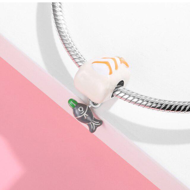 Argent Sterling 925 Série Zoo Mignon Émail Girafe Lion Breloques DIY Adaptées Pendentif Bracelet Pour Femmes Fabrication de Bijoux