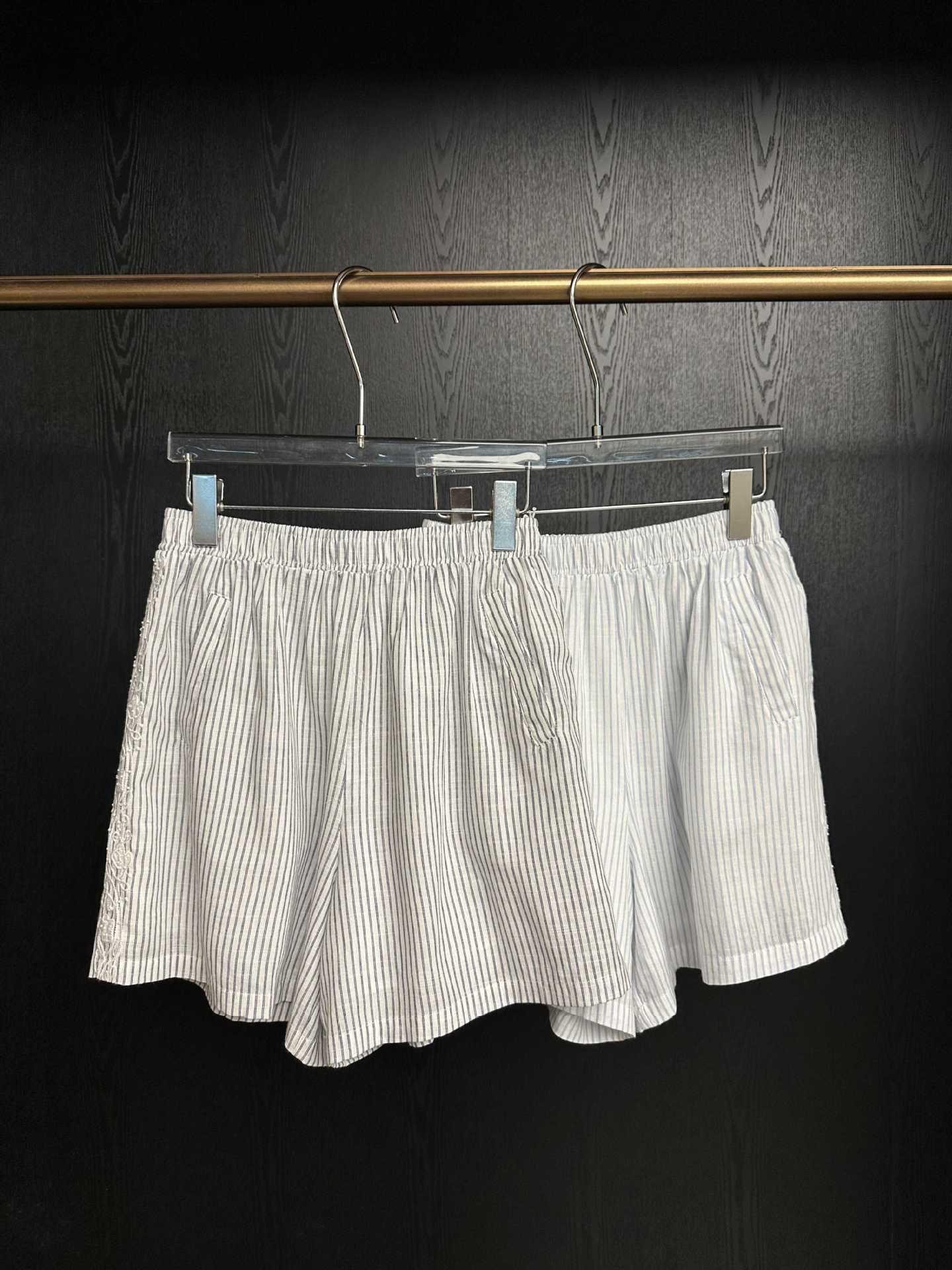 Spring/Summer 2026 Embroidered Sequin High Waist Slimming Shorts for Women Medium