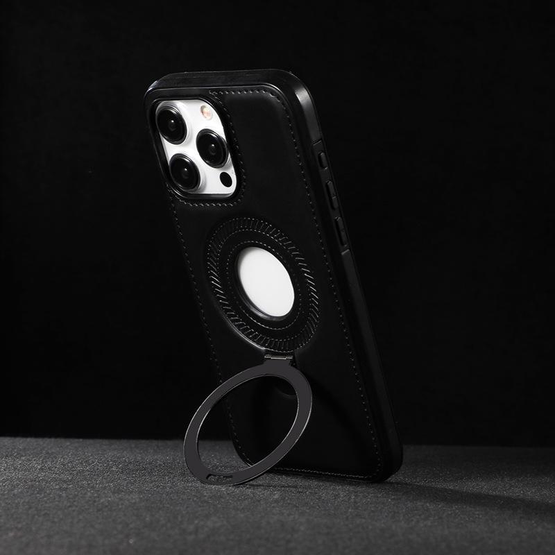Compatible with Apple 13promax Phone Case Magnetic Stand, IPhone15 Anti-drop 14 Full Cover 12/11 Leather Case