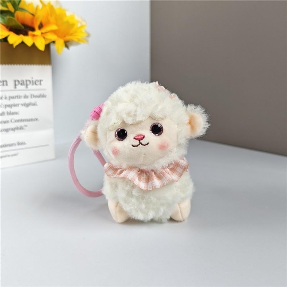 Lamb New Year Sheep Plush Doll Ornaments Fluffy Lamb Pendant Sheep Plush Keychain Bedroom Decor
