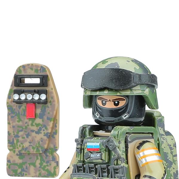 Non-Toxic City Police Russia Commando Fsb Special Forces Figures Building Blocks Green Camouflage Shield Army Soldier Military Weapon Toys