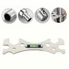 Stainless steel shower installation wrench with hexagonal level and bent foot ruler - adjustable, rust proof plumbing tool
