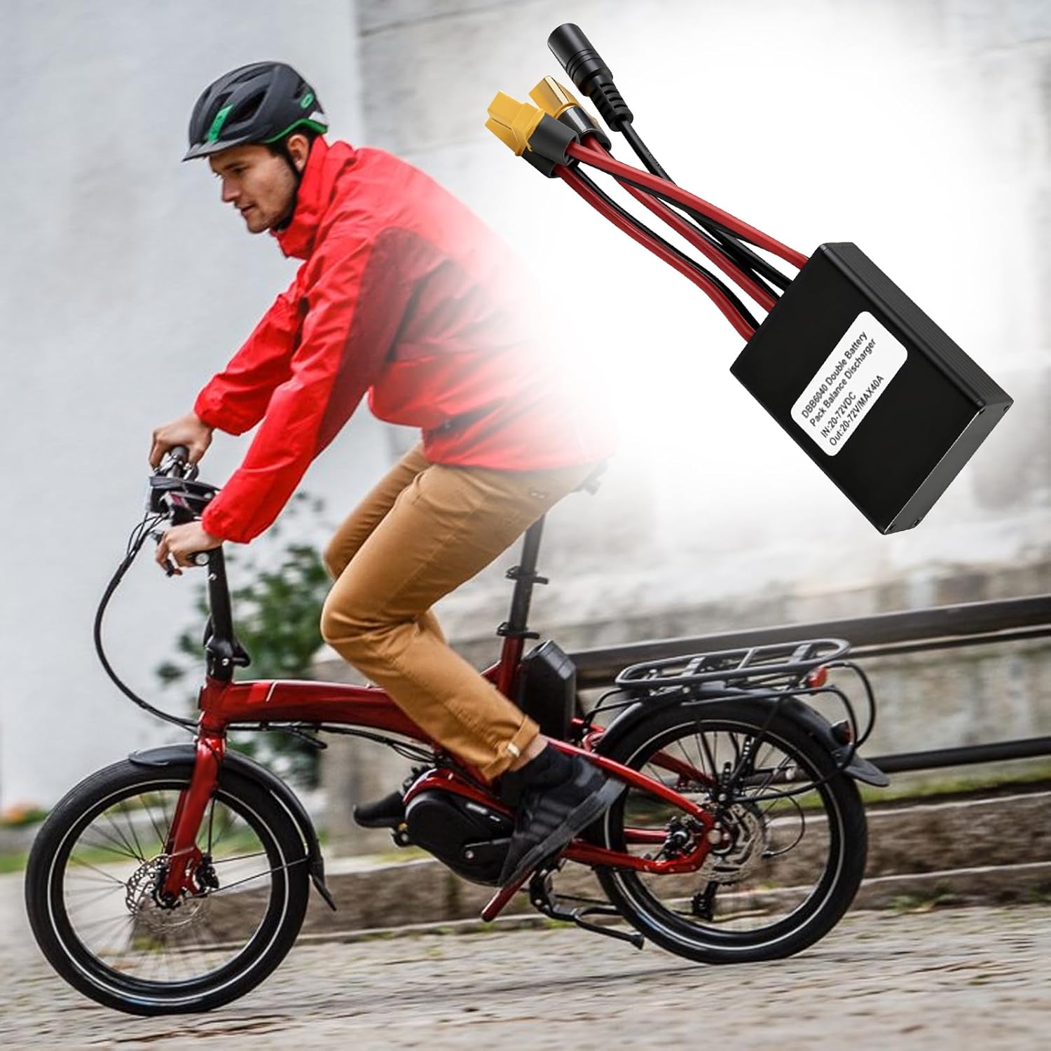 

Dual Battery Parallel Module Adapter for Electric Bike 40A 24-72V DC Discharge & Charge Balancer