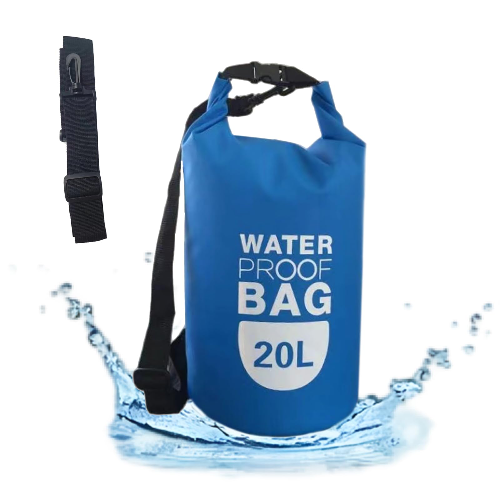 

Arasiyama Сухой мешок Водонепроницаемый мешок Большой вместимости 20 л 30 л Водонепроницаемый и пыленепроницаемый Складной Легкий Тип бочки Новый материал Белый (Синий, 20 л) синий