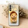 Cute Animal fluffy Hamsters  Phone Case For Samsung S25,S24,S21,S22,S23,S30,Ultra,S20,Plus,Fe,Soft Silicone Black Cover