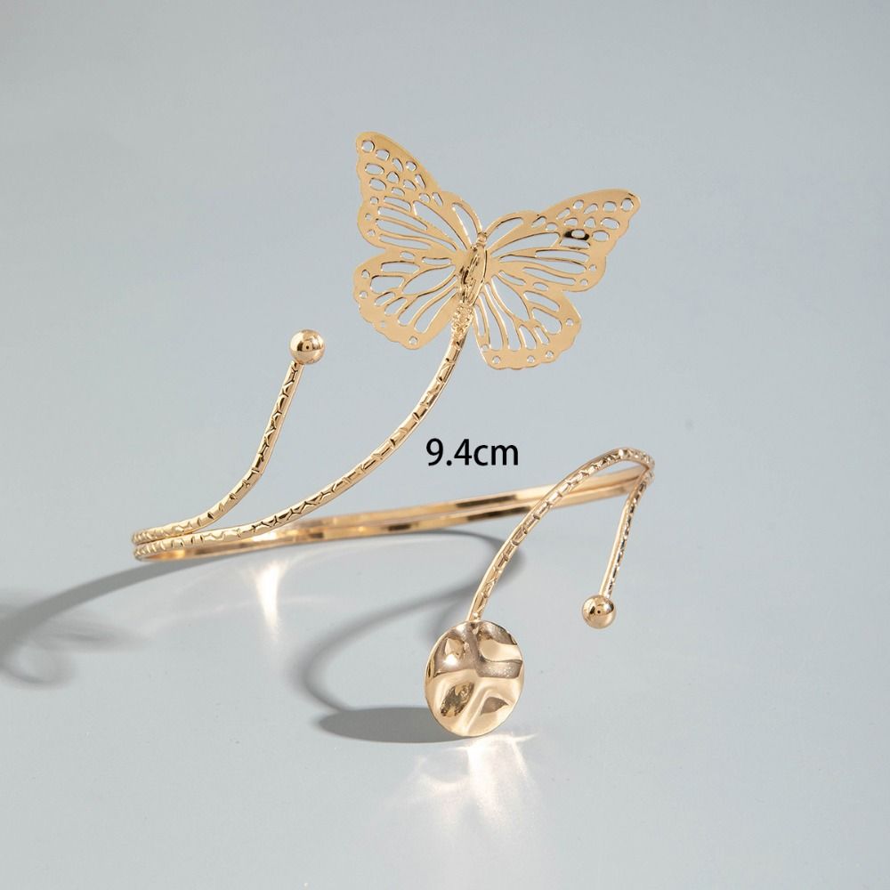 Spiral Metall Seestern Offene Armreifen Verstellbarer Armschmuck Damen Armband Anziehen