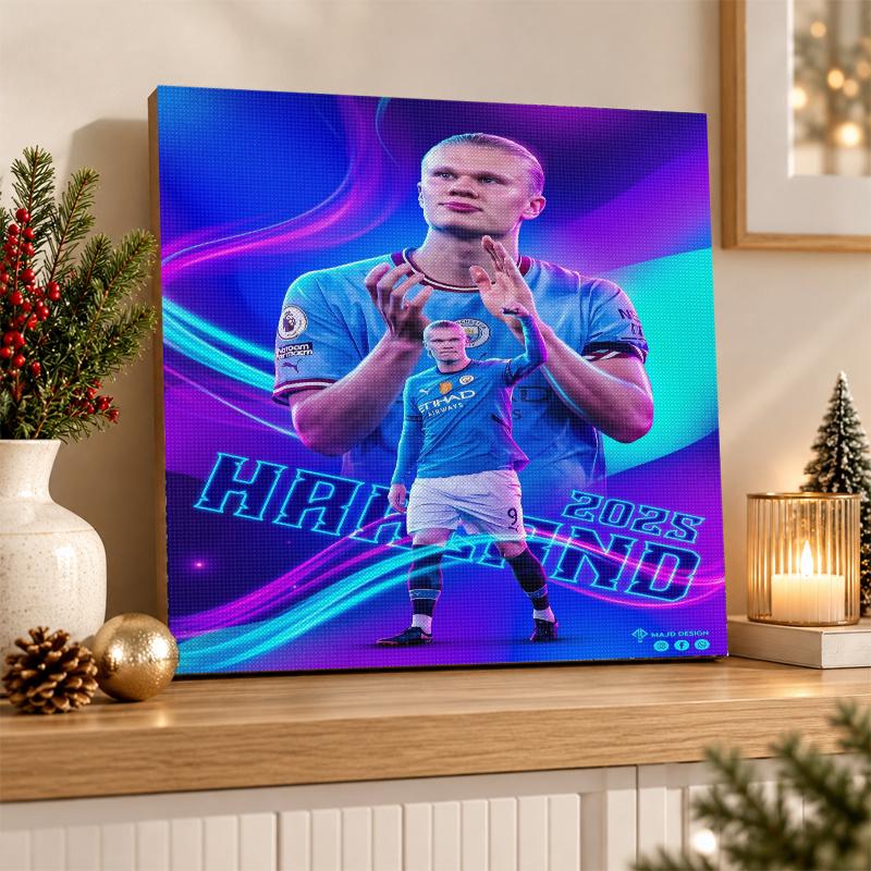 Erling Haaland Diamond Painting Kit 5D Full Drill DIY Diamond Mosaic Wall Art Home Decor