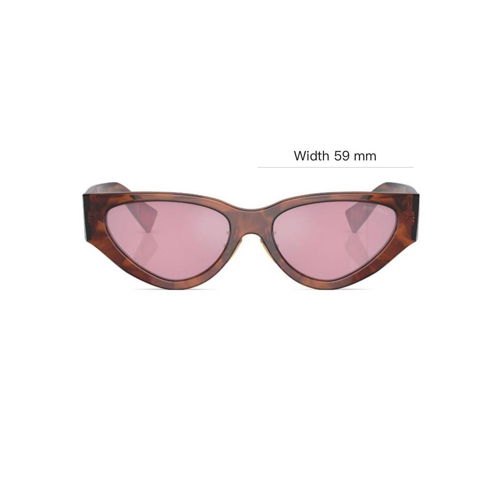 MIU MIU Cat Eye Sunglasses With Letter Logo Women Sunglasses Brown MU03ZS11Q50D